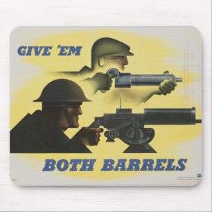 WWII Patriotic Poster Mouse Mat