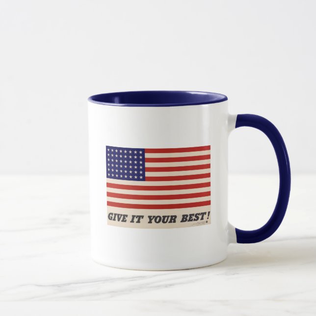 WWII Patriotic Poster Mug (Right)