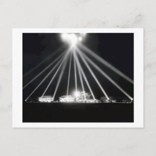 WWII Pearl Harbour Searchlights Postcard