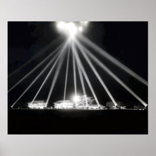 WWII Pearl Harbour Searchlights Poster
