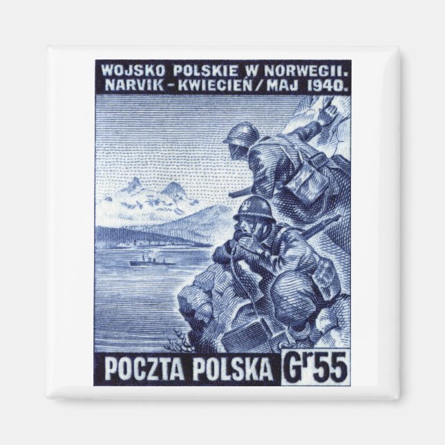 WWII Polish Army in Narvik, Norway Magnet (Front)