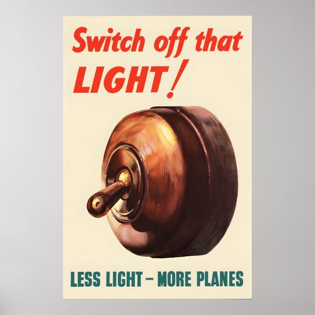 WWII Propaganda Art Print Great Britain, Switch (Front)