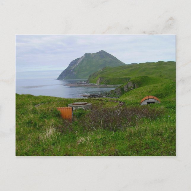 WWII Relics at Summer's Bay, Unalaska Island Postcard (Front)