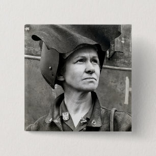 WWII Rosie the Riveter 15 Cm Square Badge