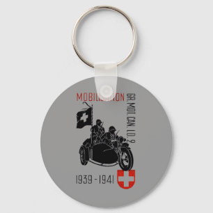 WWII Swiss Recon Motorcycle Key Ring
