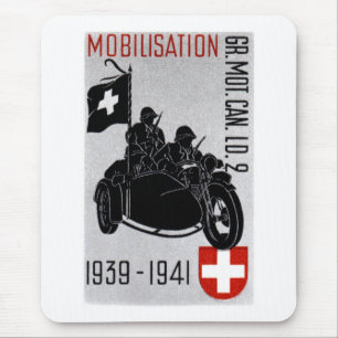 WWII Swiss Recon Motorcycle Mouse Mat