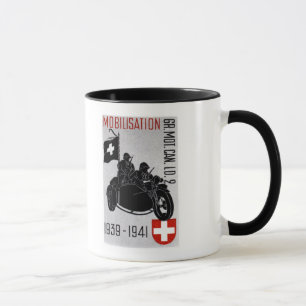 WWII Swiss Recon Motorcycle Mug