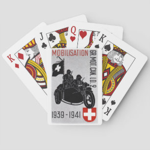 WWII Swiss Recon Motorcycle Playing Cards