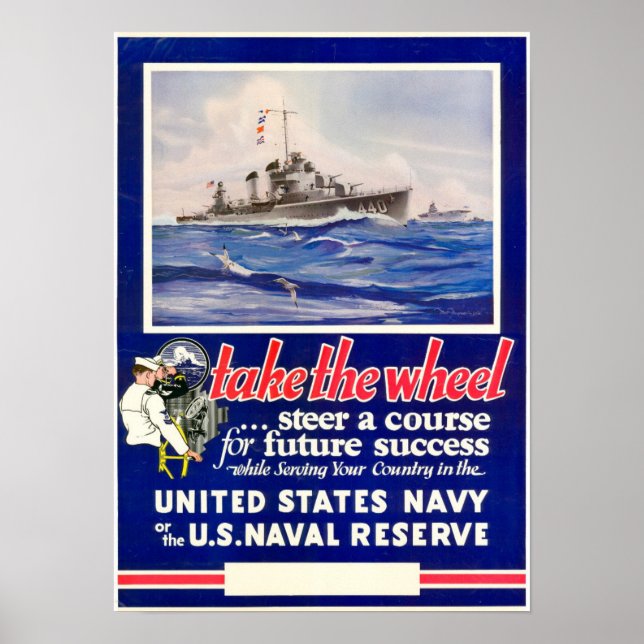 WWII Take the Wheel Poster (Front)