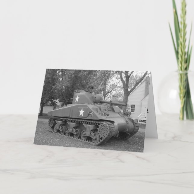 "WWII Tank" Birthday Card (Front)