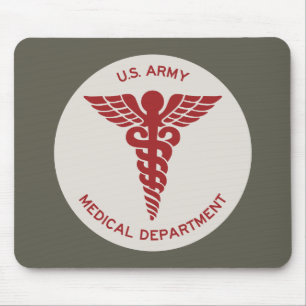 WWII U.S. Army Medical Department Emblem Mouse Mat