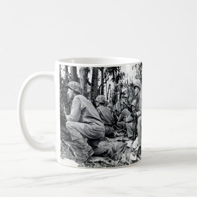 WWII US Marines on Peleliu Coffee Mug (Left)