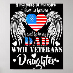Wwii Veterans Daughter Gift Dad Remembrance Vetera Poster