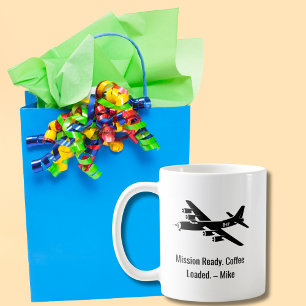 WWII Vintage Aeroplane B-17 Military Veteran Pilot Coffee Mug