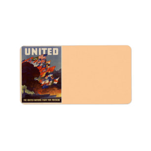 WWII Vintage Poster Address Label