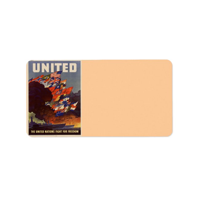 WWII Vintage Poster Address Label (Front)