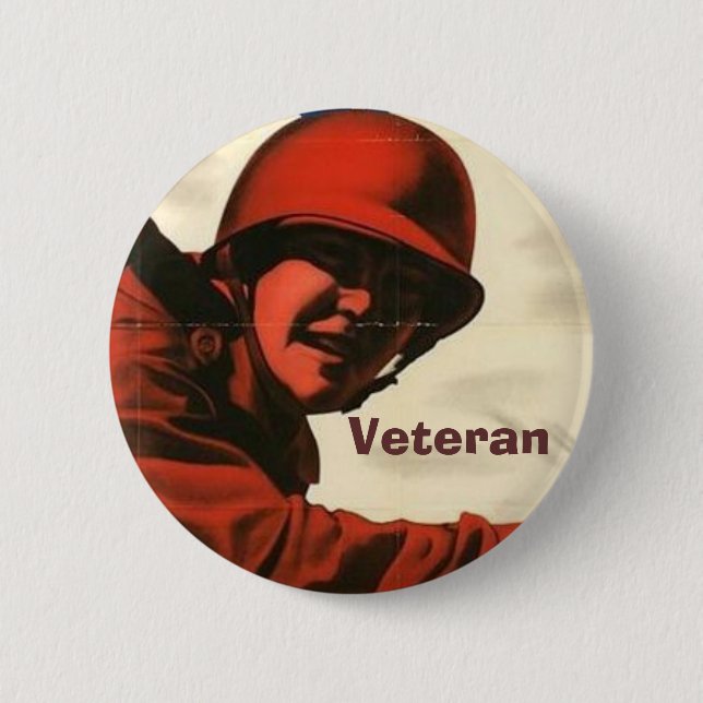 WWII Vintage Poster Button (Front)