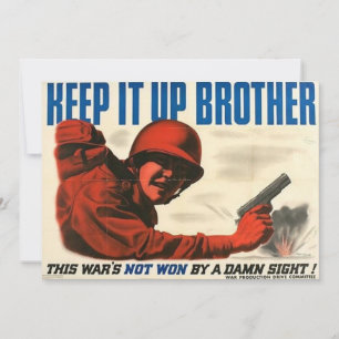 WWII Vintage Poster Invitation