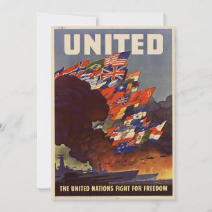 WWII Vintage Poster Invitation