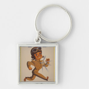 WWII Vintage Poster Keychain