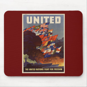 WWII Vintage Poster Mouse Pad