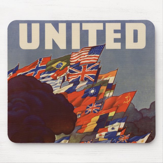WWII Vintage Poster Mouse Pad (Front)