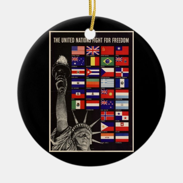 WWII Vintage Poster Ornament (Front)