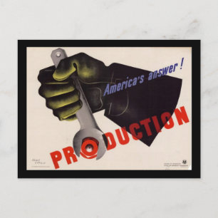 WWII Vintage Poster Postcard