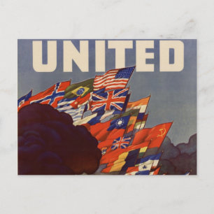 WWII Vintage Poster Postcard