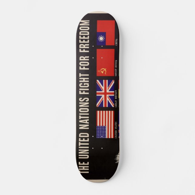 WWII Vintage Poster Skateboard (Front)