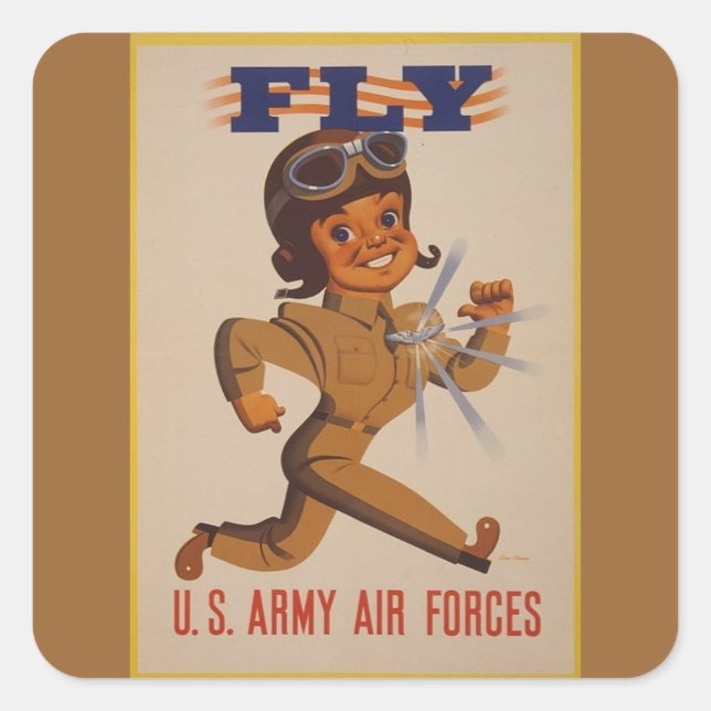 WWII Vintage Poster Sticker (Front)