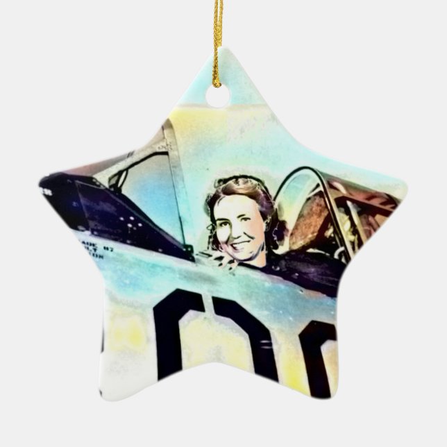 WWII Wasp Pilot Ornament (Front)
