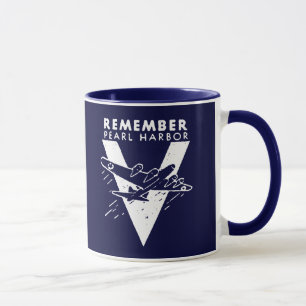 WWII White Remember Pearl Harbour Mug