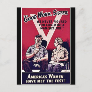 Wwii Women Postcard
