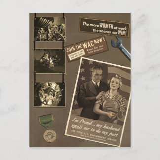 WWII Working Women Postcard