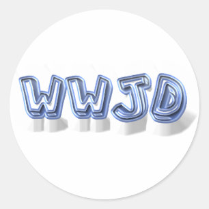 wwjd classic round sticker