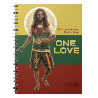 WWJD Reggae Vibes, Everyday Jesus, Rasta One Love Notebook