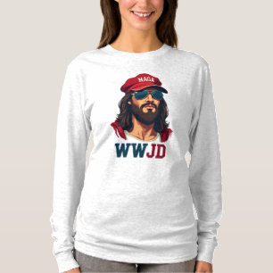 WWJD – Republican Jesus in MAGA Hat T-Shirt