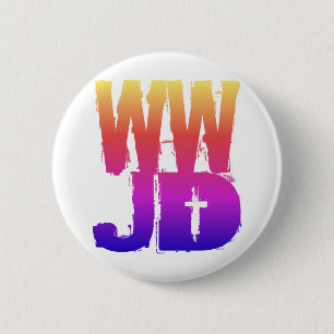 WWJD What Would Jesus Do 6 Cm Round Badge
