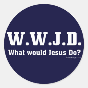 WWJD? What Would Jesus Do? Classic Round Sticker