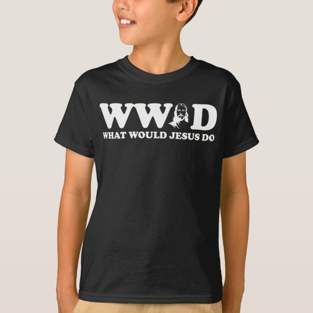 WWJD What Would Jesus Do T- T-Shirt (Front)