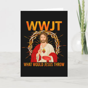 Wwjt What Would Jesus Throw Disc Golf Fun Card
