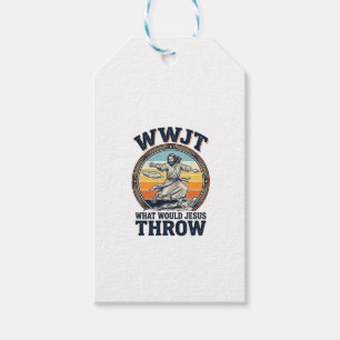 WWJT What Would Jesus Throw Vintage Disc Shirt_1 Gift Tags