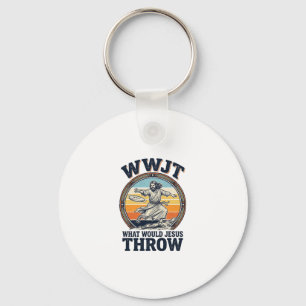 WWJT What Would Jesus Throw Vintage Disc Shirt_1 Key Ring