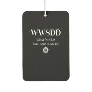 WWSDD Quote Design with Pentagram Sun Symbol Car Air Freshener