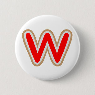 WWW ALPHAW ALPHABET 6 CM ROUND BADGE