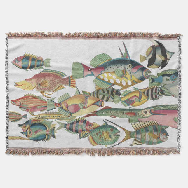 WWW FISH Rugs Throw Blanket (Front)