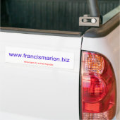 www.francismarion.biz bumper sticker (On Truck)