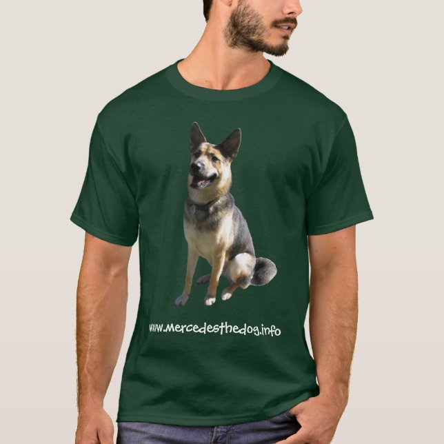 www.mercedesthedog.info green t-shirt (Front)