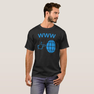 WWW World Wide Web Globe Icon with Hand Pointer T-Shirt